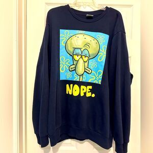 Sponge Bob SquarePants Squidward Pullover Sweatshirt Size 3XL